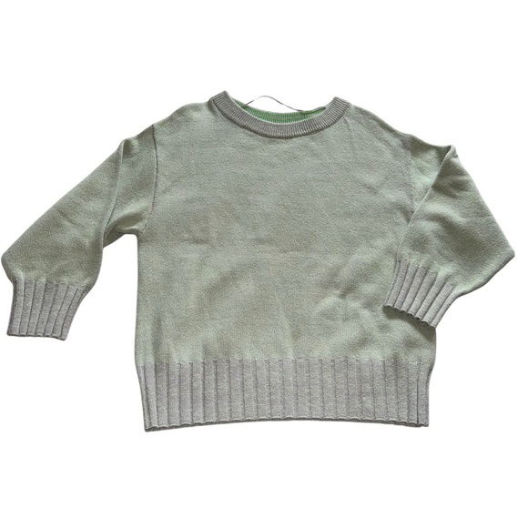 Free People Street Fair Tunic Sweater Lime Grey Combo - Picture 4 of 6